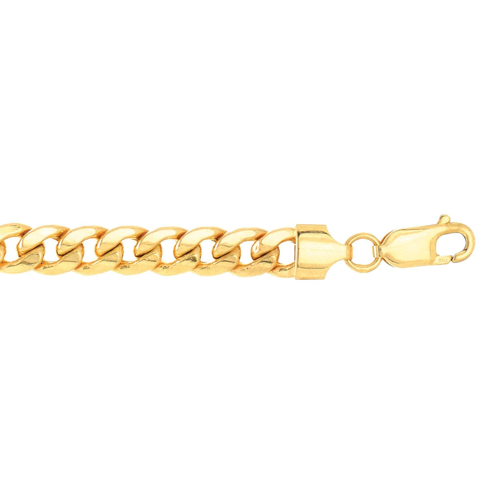 10K YG 22 inches 6mm Lite Miami CURB Necklace with Lobster Lock. - Johnny Dang & Co