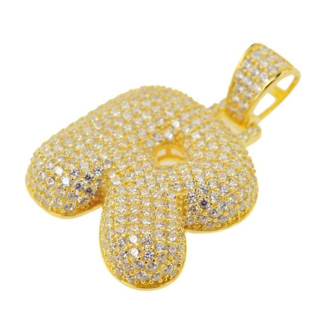 TVJR- Sterling Silver CZ Letter R Pendant - Johnny Dang & Co