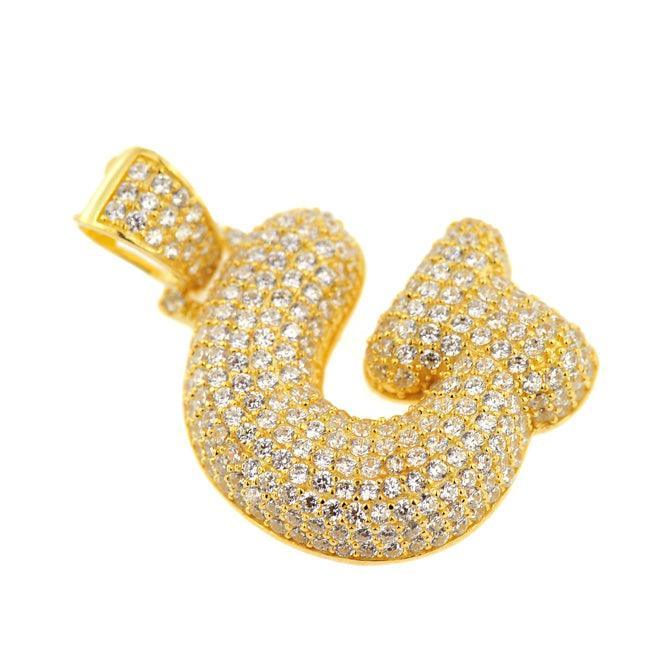 TVJG- Sterling Silver CZ Letter G Pendant - Johnny Dang & Co