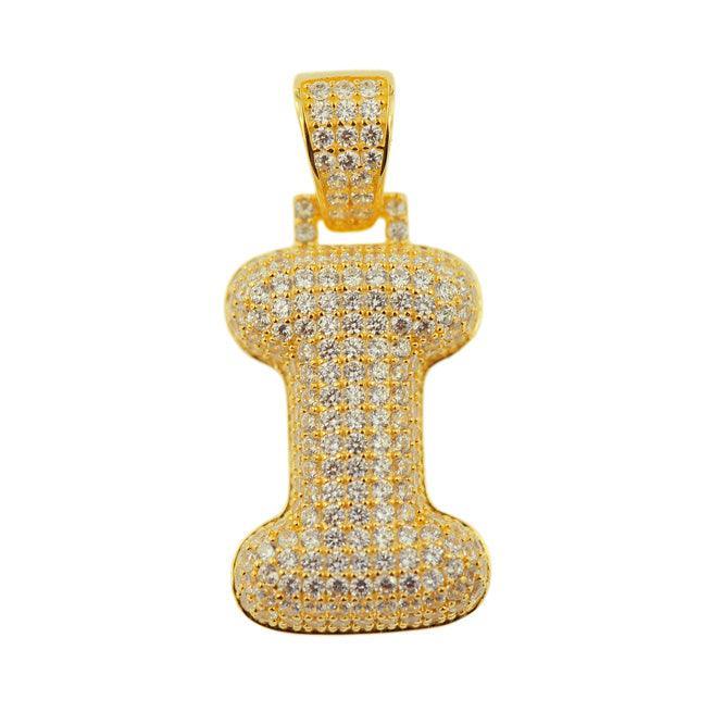 TVJI- Sterling Silver CZ Letter I Pendant - Johnny Dang & Co