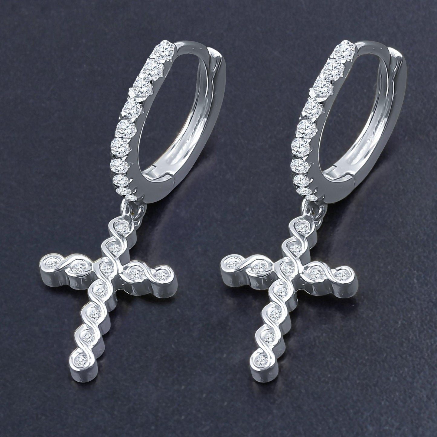 DOMINIQUE SILVER EARRINGS | BMW9214491 - Johnny Dang & Co