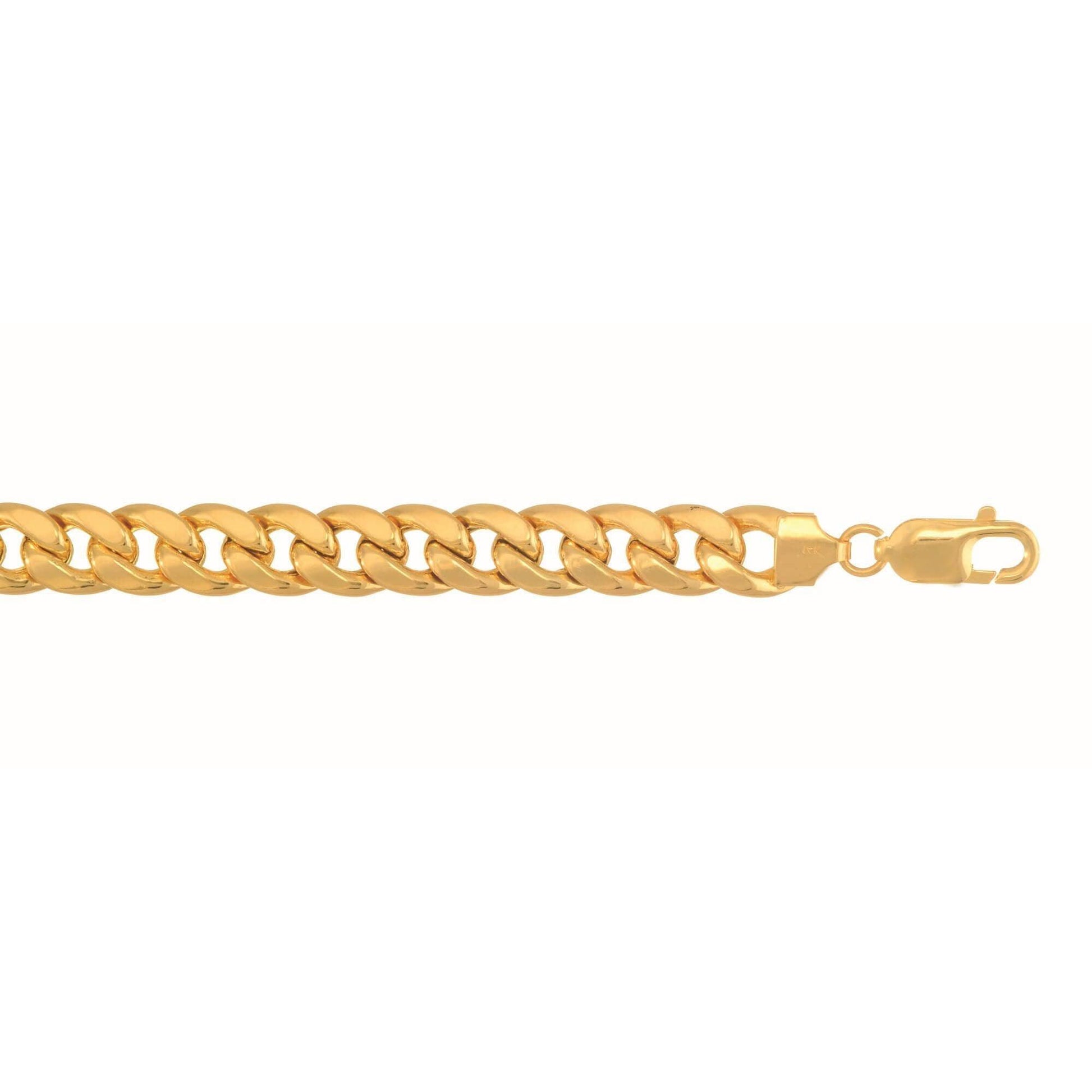 10k 22 inches Yellow Gold 7.8mm Lite Miami Cuban Link Necklace with Lobster Clasp - Johnny Dang & Co