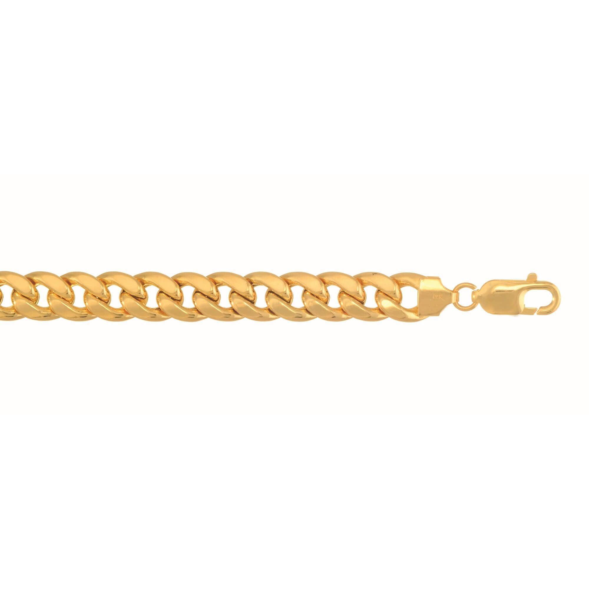 10k 22 inches Yellow Gold 7.8mm Lite Miami Cuban Link Necklace with Lobster Clasp - Johnny Dang & Co