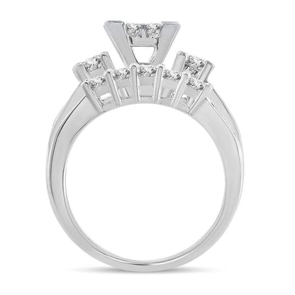 14K 2.00 CT PRINCESS CUT Diamond BRIDAL RING - Johnny Dang & Co