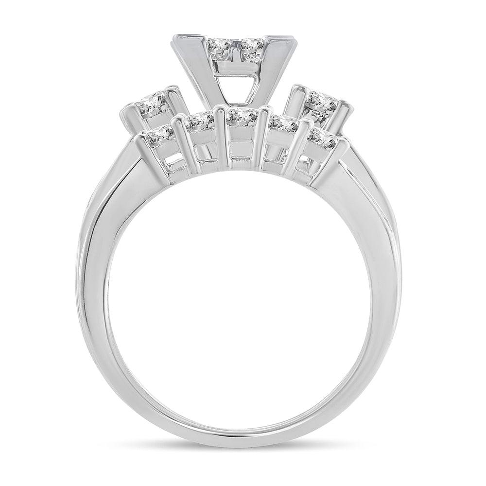 14K 1.50 CT PRINCESS CUT Diamond BRIDAL RING - Johnny Dang & Co