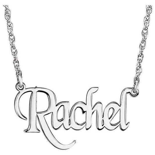 BLOCK NAMEPLATE NECKLACE - Johnny Dang & Co