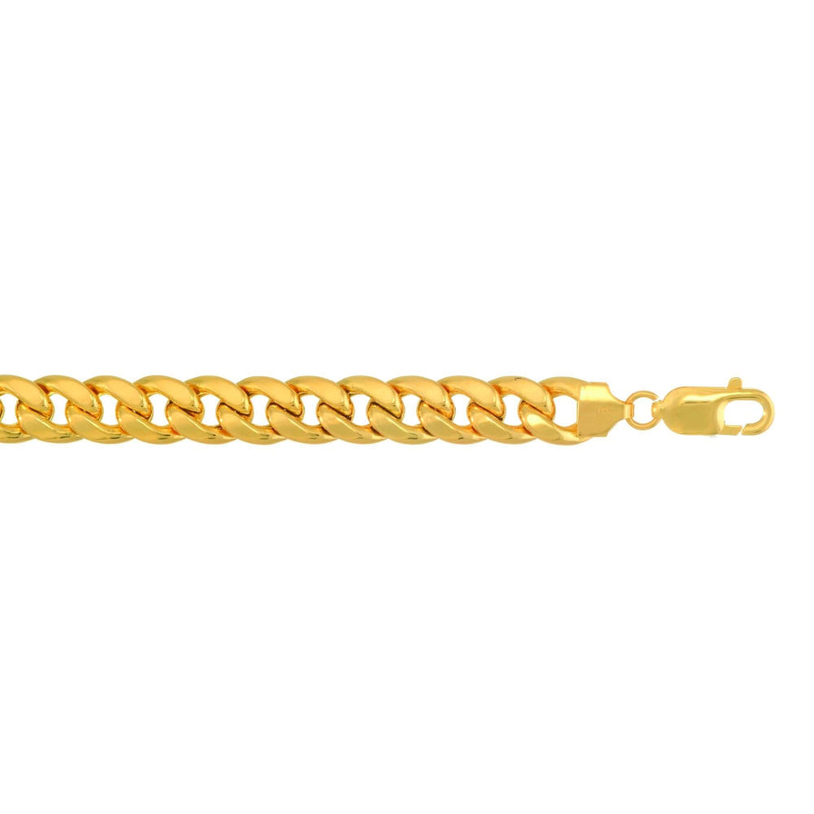 10k 24 inches Yellow Gold 9.2mm Lite Miami Cuban Link Necklace Lobster Clasp