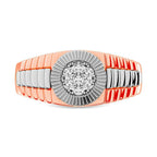 14K Two Tone 1 Cttw. Diamond Mens Ring - Johnny Dang & Co