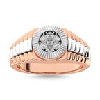 14K Two Tone 1 Cttw. Diamond Mens Ring - Johnny Dang & Co
