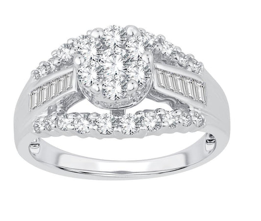14K 1.00ct Diamond Bridal Ring - Johnny Dang & Co