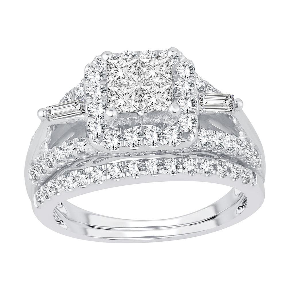 14K 1.50ct Diamond Bridal Ring - Johnny Dang & Co