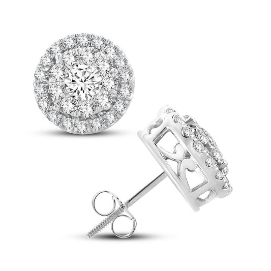 14K 1.01CT Diamond Earring - Johnny Dang & Co