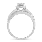 14K 1.00CT Princess Cut Diamond Bridal Ring - Johnny Dang & Co