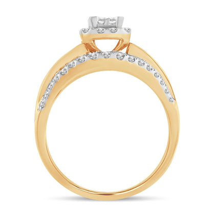14K 2.00CT PR/CT Diamond BRIDAL RING - Johnny Dang & Co