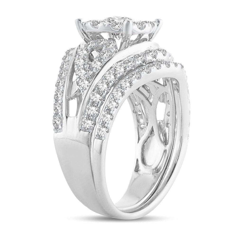 14K 1.90CT DIAMOND BRIDAL RING - Johnny Dang & Co