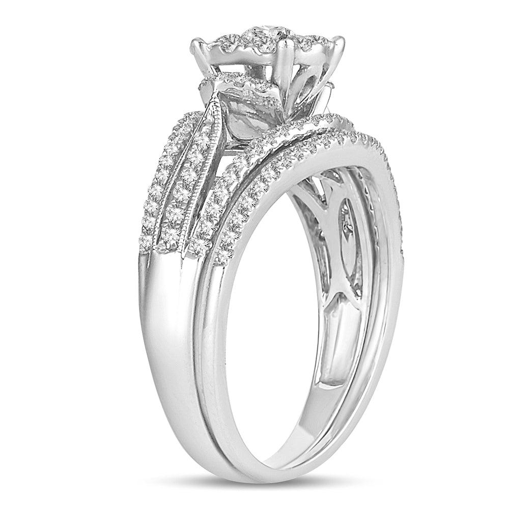 14K 0.75CT DIAMOND BRIDAL RING - Johnny Dang & Co