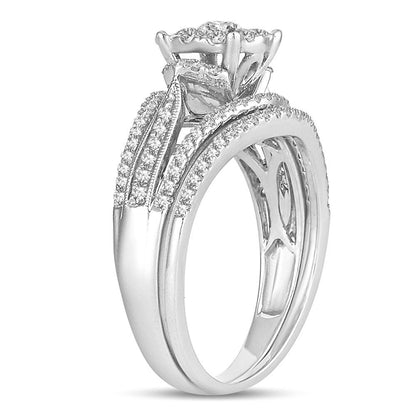 14K 0.75CT DIAMOND BRIDAL RING - Johnny Dang & Co