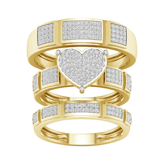 10K 0.50CT Diamond TRIO SET - Johnny Dang & Co