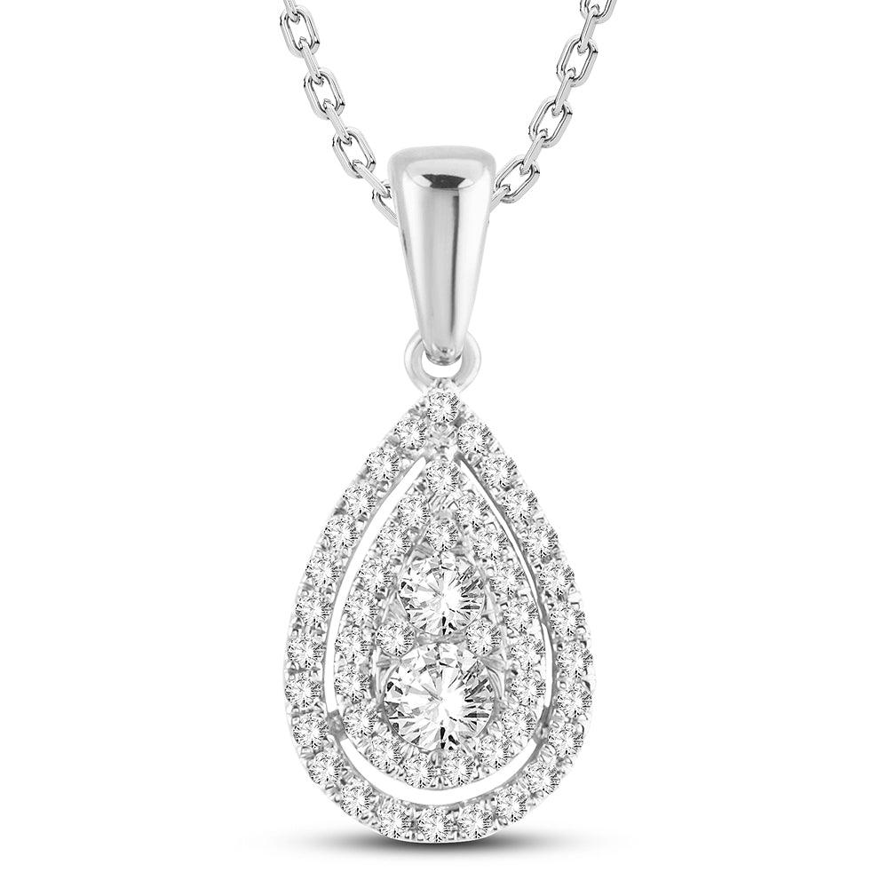14K 0.40CT Diamond Pendant - Johnny Dang & Co