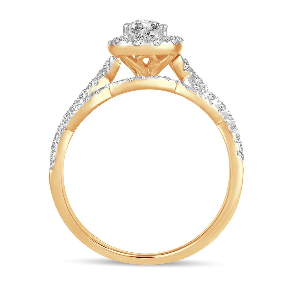 14K 1.40CT DIAMOND BRIDAL RING - Johnny Dang & Co