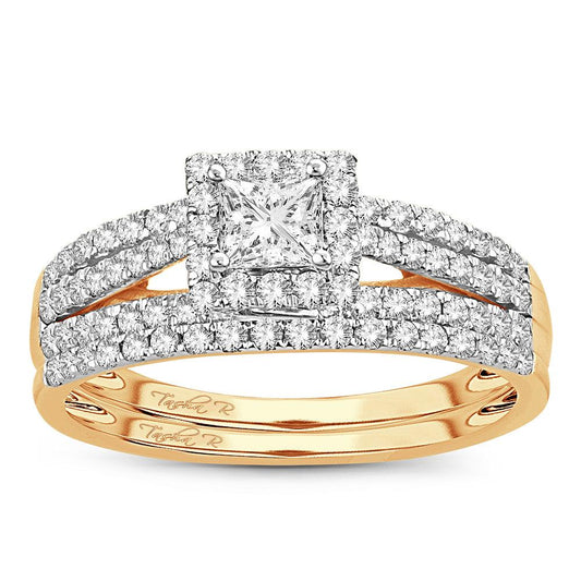 14K 1.00CT DIAMOND BRIDAL RING - Johnny Dang & Co