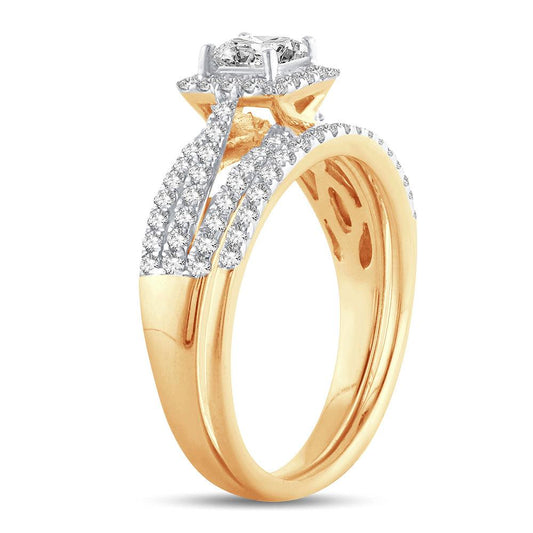 14K 1.00CT DIAMOND BRIDAL RING - Johnny Dang & Co