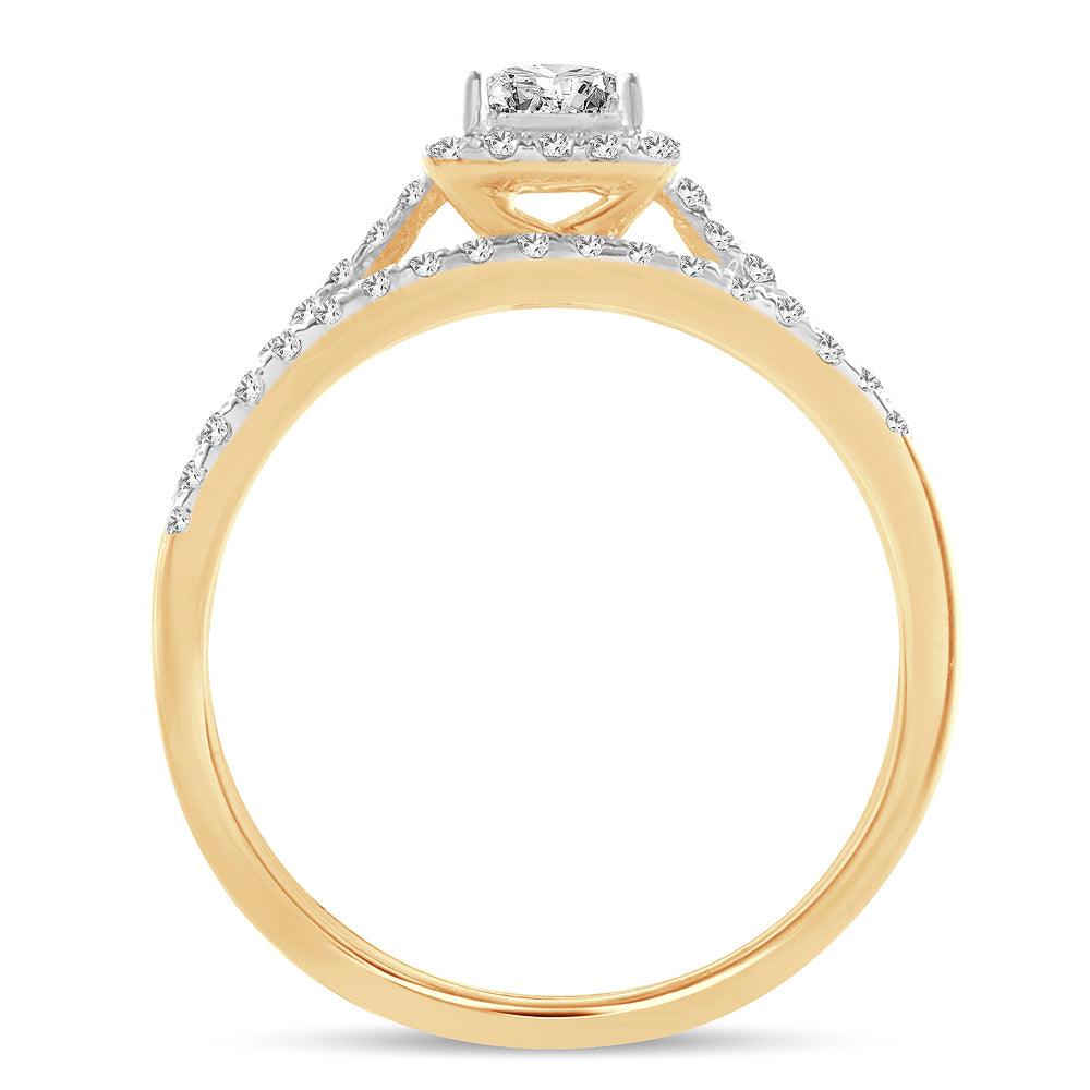 14K 1.00CT DIAMOND BRIDAL RING - Johnny Dang & Co