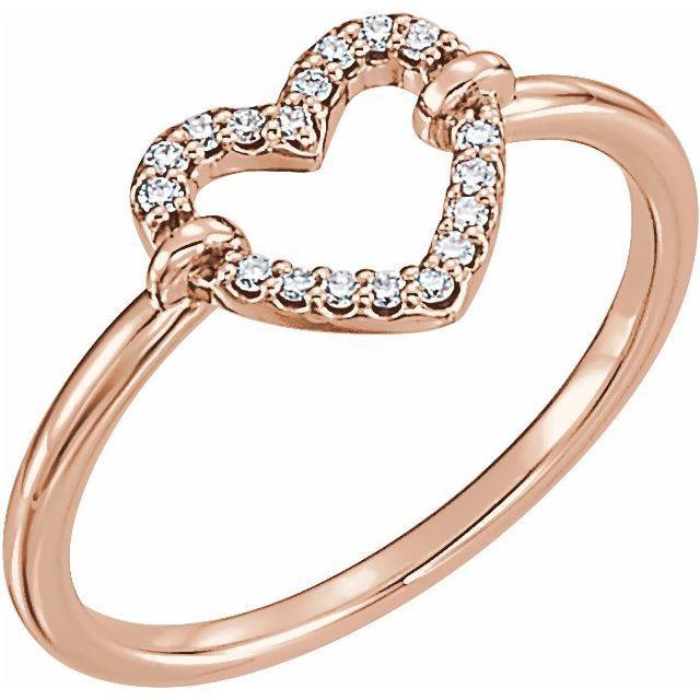 JDTKSP-122972 -14K 0.25 CTW Diamond Heart Ring - Johnny Dang & Co