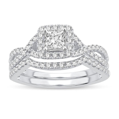 14K 1.00CT Diamond BRIDAL SET - Johnny Dang & Co