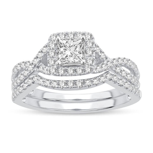 14K 1.00CT Diamond BRIDAL SET - Johnny Dang & Co