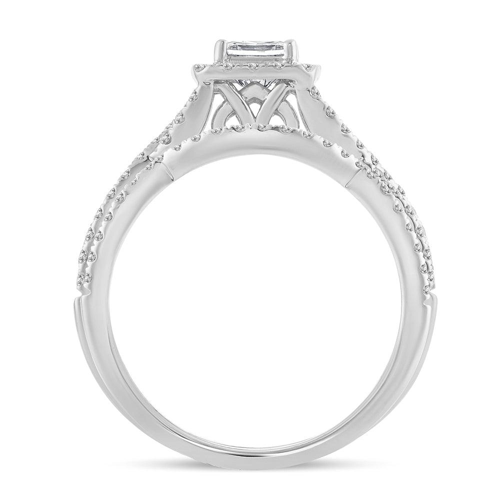 14K 1.00CT Diamond BRIDAL SET - Johnny Dang & Co