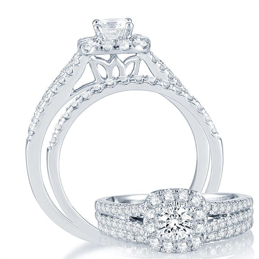 14K 1.00CT Diamond BRIDAL RING - Johnny Dang & Co