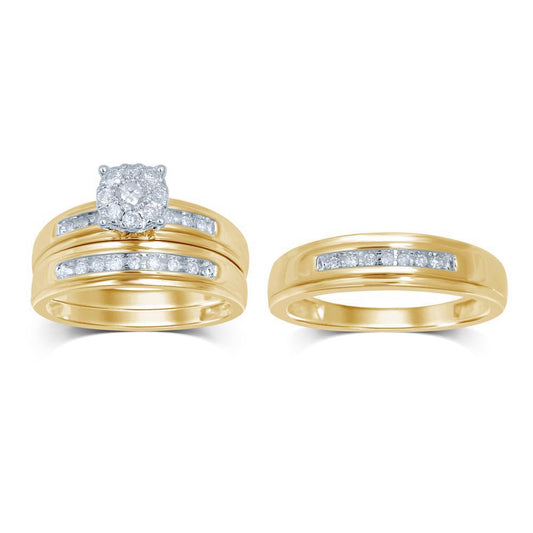 14K 0.43CT Diamond TRIO SET - Johnny Dang & Co