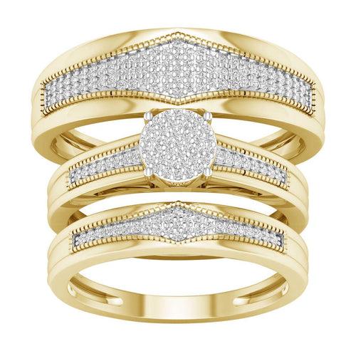 10K 0.40CT Diamond Trio Set - Johnny Dang & Co