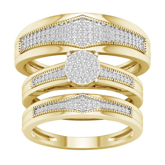 10K 0.40CT Diamond Trio Set - Johnny Dang & Co