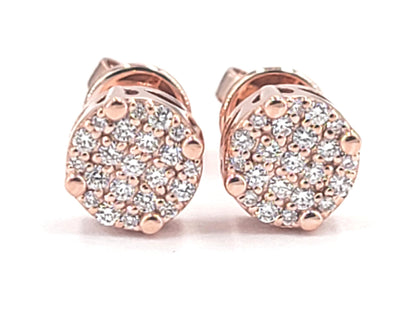 JDTKE3549- Custom Diamond Cluster Earrings - Johnny Dang & Co