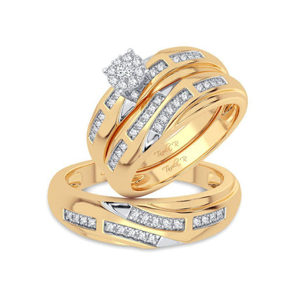 14K 0.25CT Diamond Trio Set - Johnny Dang & Co