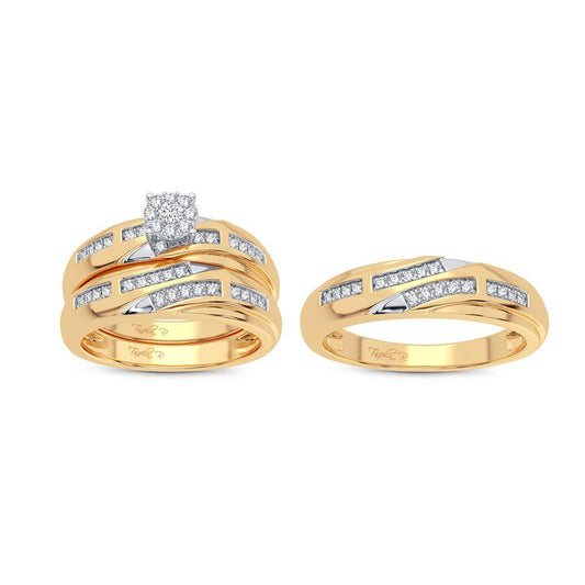 14K 0.25CT Diamond Trio Set - Johnny Dang & Co