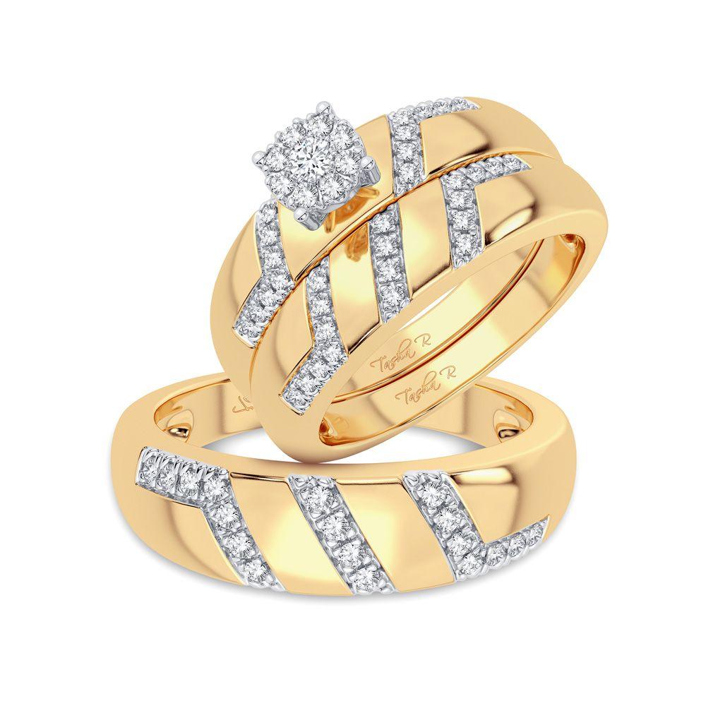 14K 0.33CT Diamond Trio Set - Johnny Dang & Co