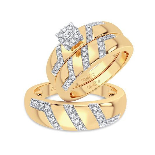 14K 0.33CT Diamond Trio Set - Johnny Dang & Co