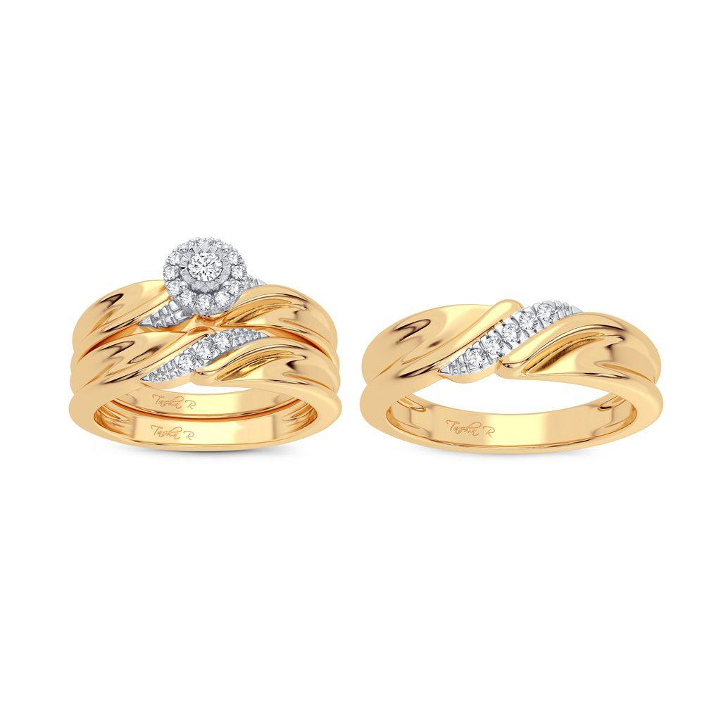 14K 0.16CT Diamond Trio Set - Johnny Dang & Co