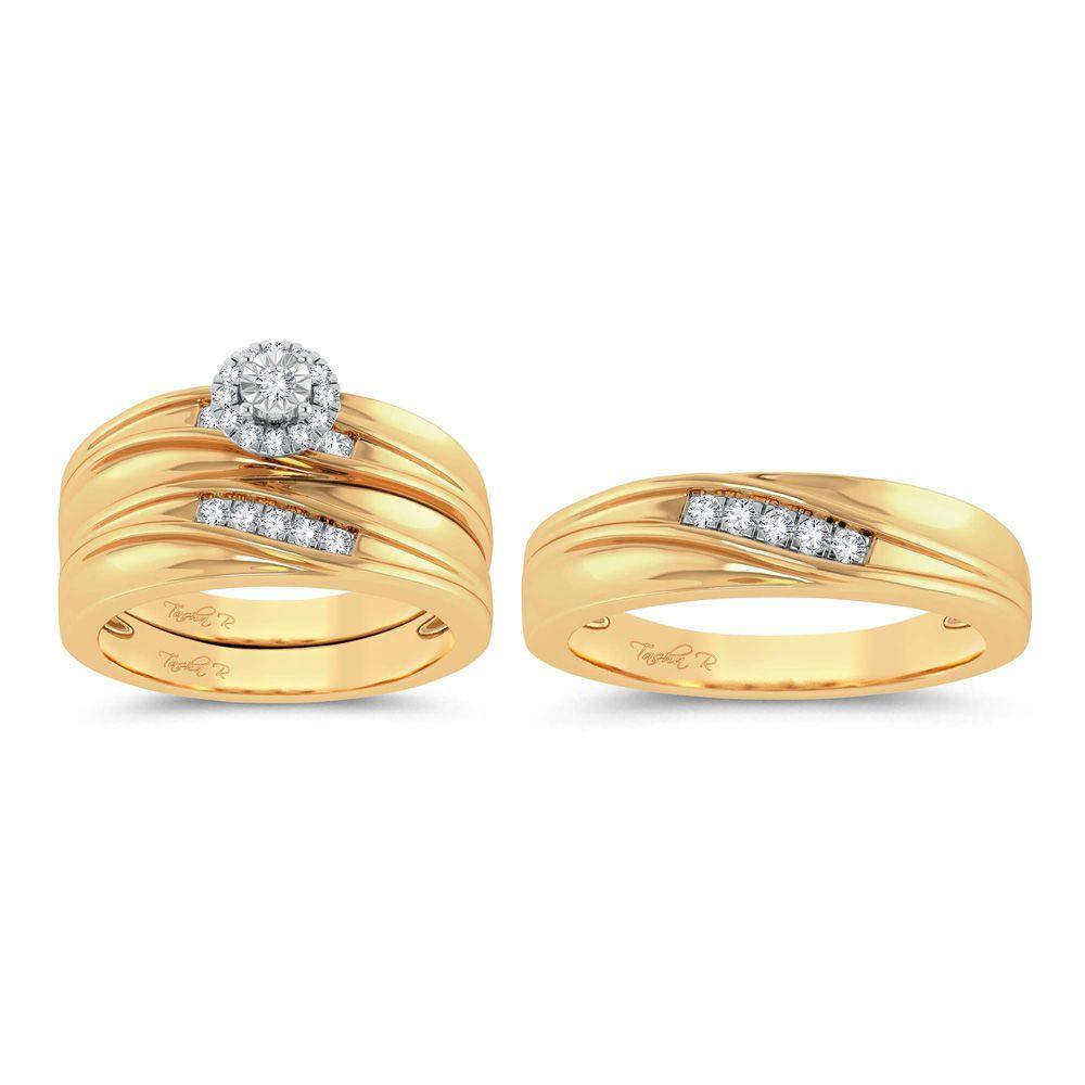 14K 0.20ct Diamond Trio Set - Johnny Dang & Co