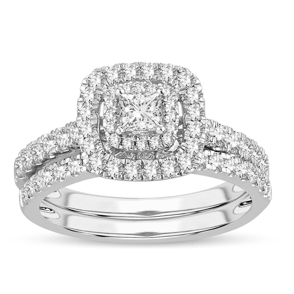 14K 1.00CT DIAMOND BRIDAL RING - Johnny Dang & Co
