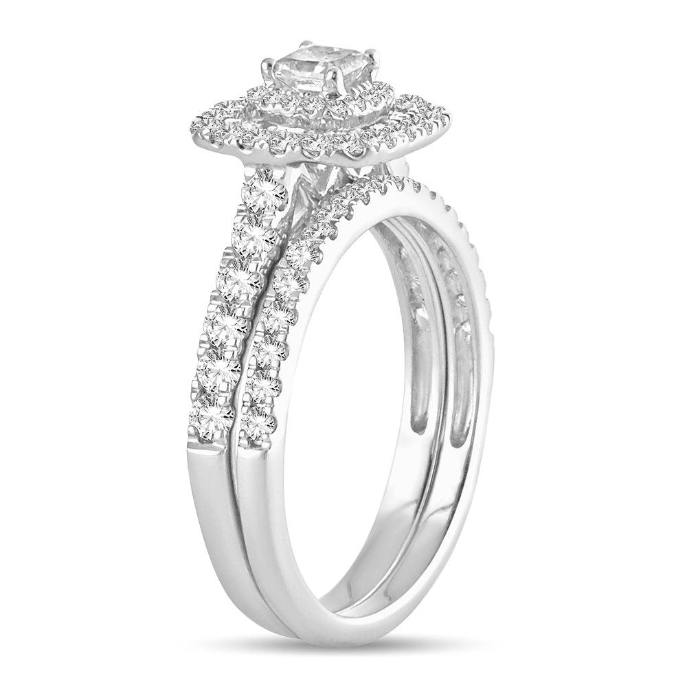 14K 1.00CT DIAMOND BRIDAL RING - Johnny Dang & Co