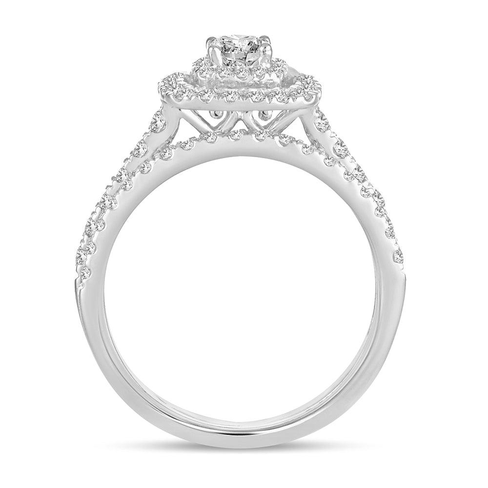 14K 1.00CT DIAMOND BRIDAL RING - Johnny Dang & Co