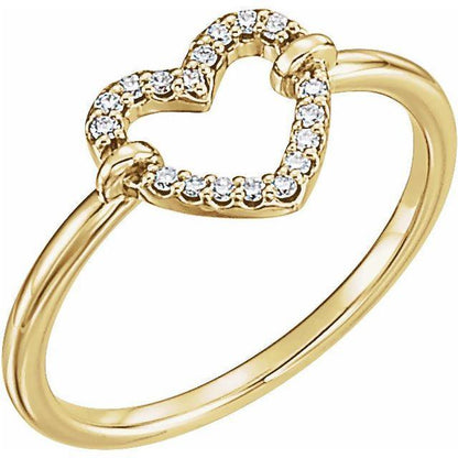 JDTKSP-122972 -14K 0.25 CTW Diamond Heart Ring - Johnny Dang & Co
