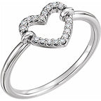 JDTKSP-122972 -14K 0.25 CTW Diamond Heart Ring - Johnny Dang & Co