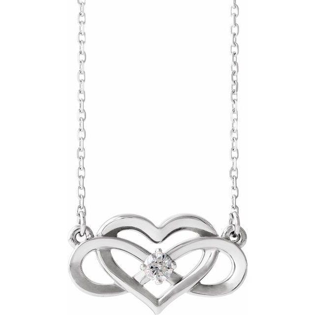 JDSP-86677 Diamond Infinity Inspired Heart Necklace - Johnny Dang & Co