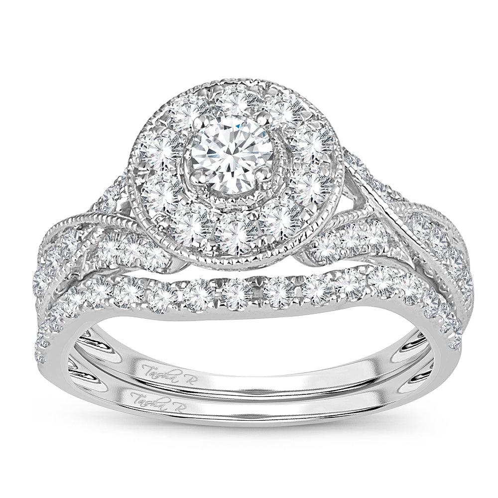 14K 1.00CT DIAMOND BRIDAL RING - Johnny Dang & Co