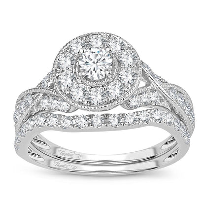 14K 1.00CT DIAMOND BRIDAL RING - Johnny Dang & Co
